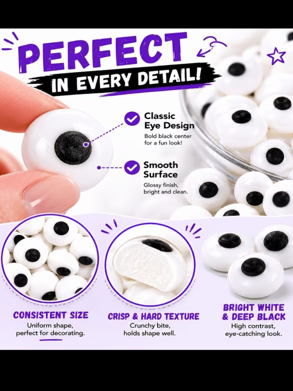 NEW! Eyeball Cake/Cookie Baking Toppers Decorating Halloween / Animals Birthdays